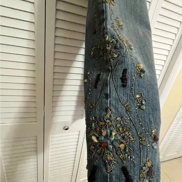 INC Embroidered Blue Jeans - Picture 3 of 6